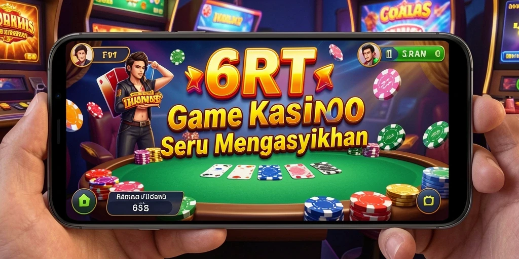 Tampilan utama 6RT dengan berbagai permainan kasino yang menarik.