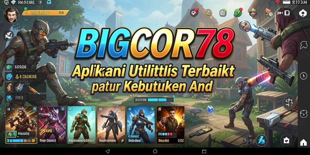 Screenshot dari tampilan utama aplikasi BIGCOR78 yang menunjukkan fitur utilitas.