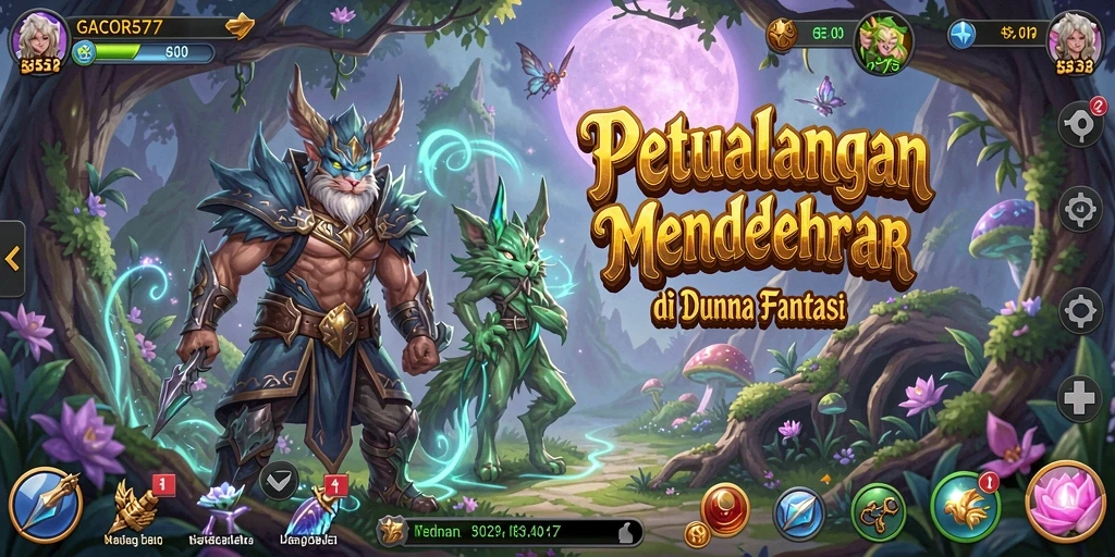 Tangkapan layar utama GACOR577 dengan gameplay petualangan yang seru.