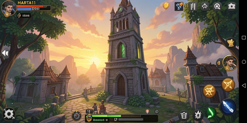 Tampilan menarik dari gameplay Tower Defense di HARTA11.