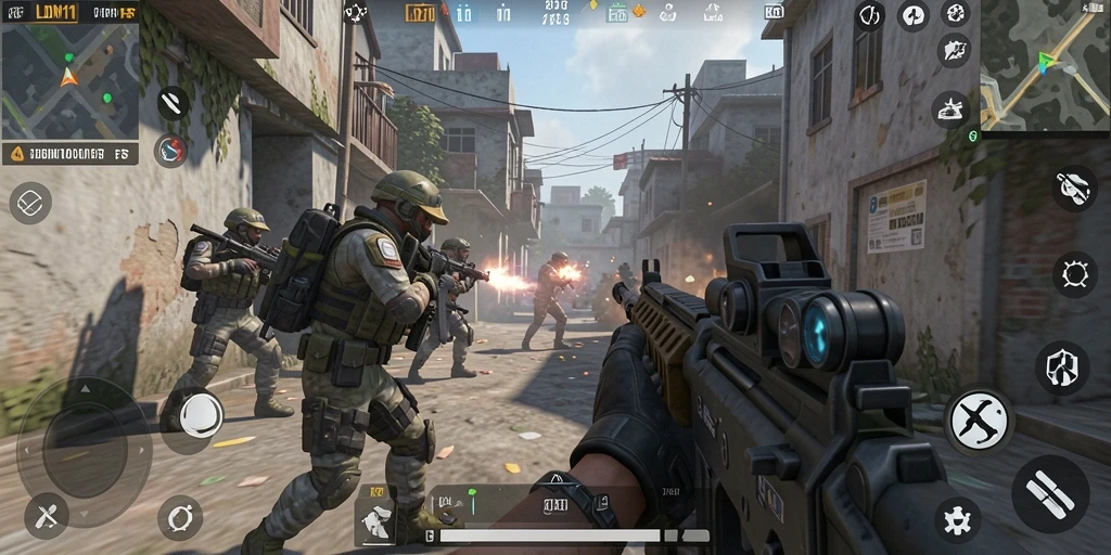 Tampilan menarik gameplay FPS LDN11 yang penuh aksi.