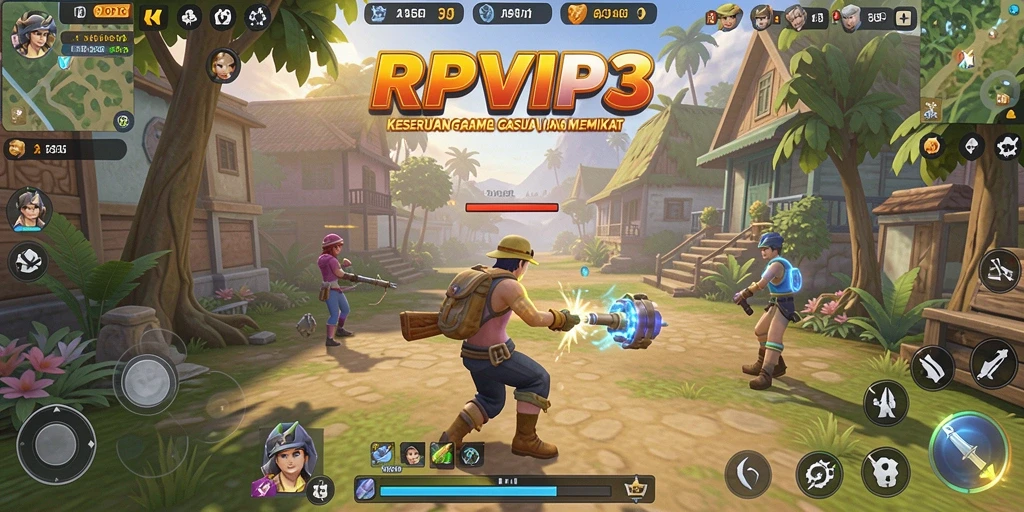 Tampilkan aksi menarik dalam gameplay Casual RPVIP3.