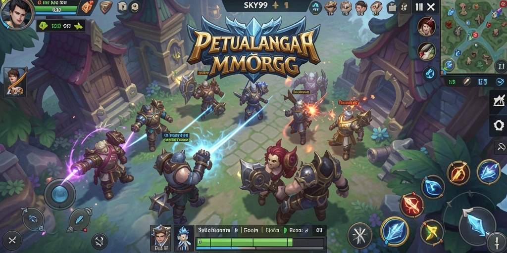 Tampilan aksi seru dalam gameplay MMORPG SKY99.