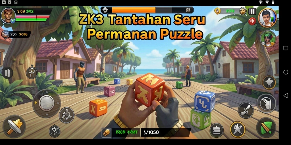 Tampilan gameplay ZK3 yang menarik dengan tantangan puzzle.