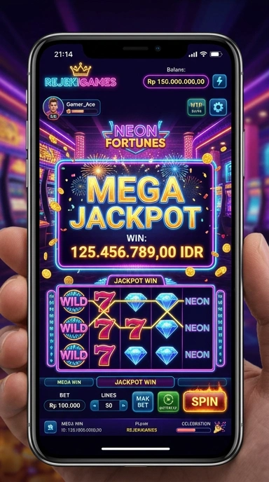 Tampilan antarmuka rejekigames yang sederhana dan menarik.